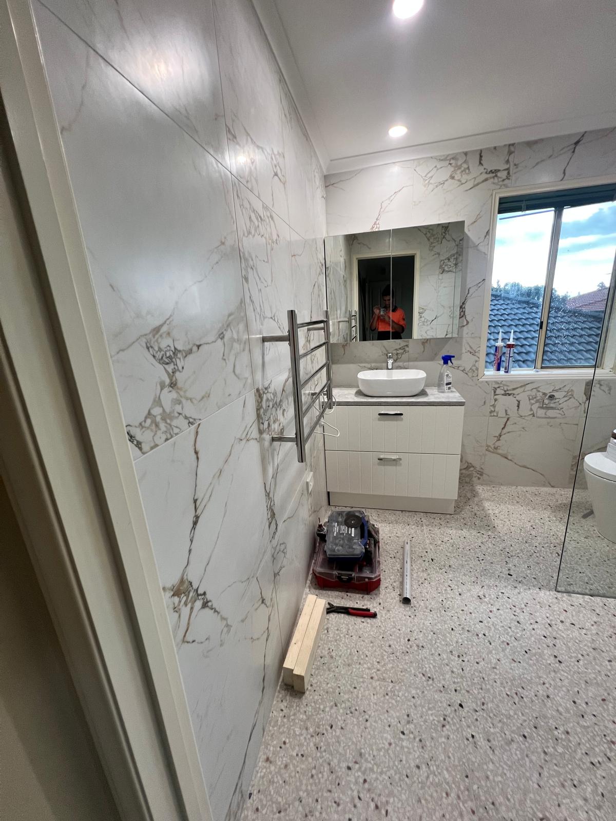 Shower and floor detail