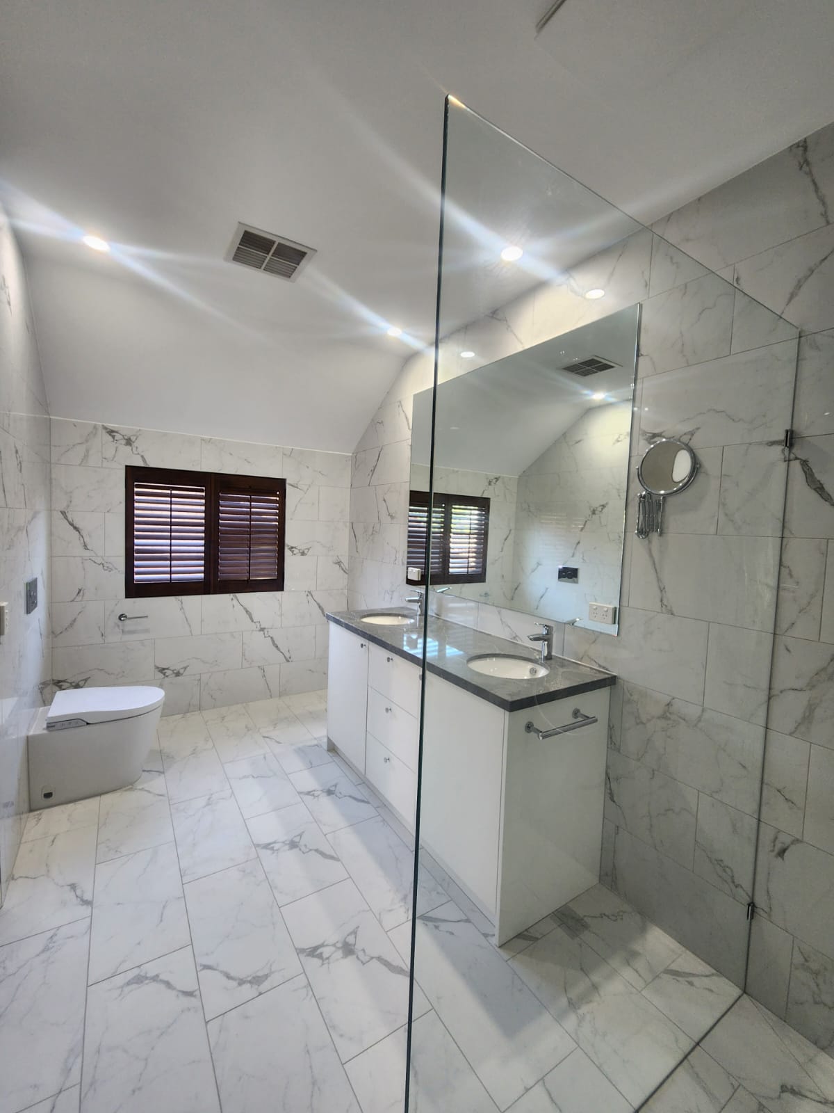 Attic bathroom renovation